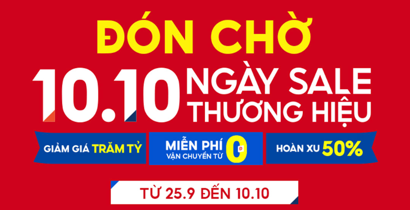 Tổng hợp khuyến mãi Shopee 10.10 - Ngày Sale thương hiệu