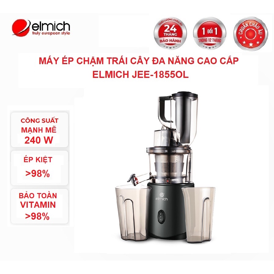 Đánh giá Máy ép chậm trái cây đa năng cao cấp Elmich JEE-1855OL