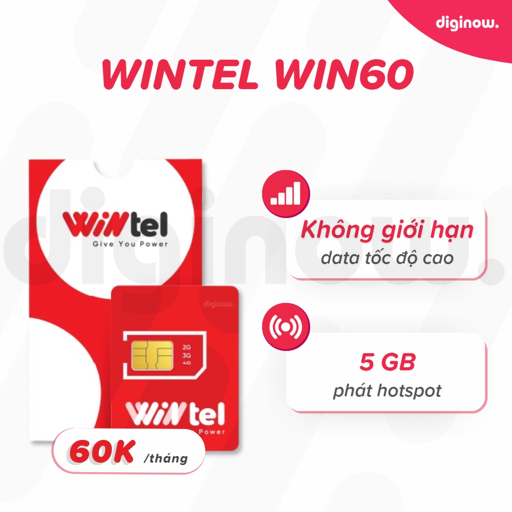 Đánh giá Sim Wintel Win60, Win55, Win69, Win89.. không giới hạn data tốc độ cao, max băng thông 