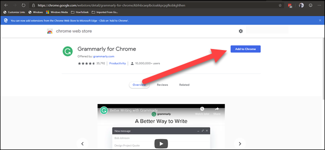 Cách cài đặt extension của Google Chrome cho Microsoft Edge